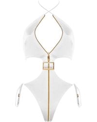 ANTONINIAS - Cynus Cut-Out One-Piece With Details - Lyst