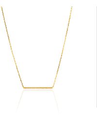Esterah - Bar Necklace With Cubic Zirconia - Lyst