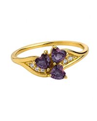 Belinda Jewelz - Alexandrite Triple Heart Cluster Birthstone Ring - Lyst
