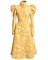 RainSisters - Coat With Balloon-Styled Sleeves And Floral Print: Majestic - Lyst