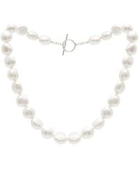 Pearls of the Orient Online - Decus Large Irregular Cultured Freshwater Pearl Necklace With Sterling Toggle Clasp - Lyst