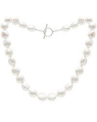 Pearls of the Orient Online - Decus Large Irregular Cultured Freshwater Pearl Necklace With Sterling Toggle Clasp - Lyst