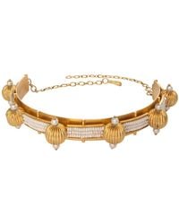 Meraki by Rashmi Bajaj - Faustina Plated Choker Necklace With Delicate Pearls - Lyst