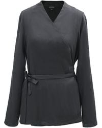 Smart and Joy - Satin Wrap-Over Blouse - Lyst