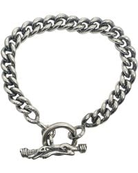 Tg-Jewellery by Tamara Gervasio - Sterling Curb Chain Bracelet With Celtic Crocodile Hand T-Bar Clasp - Lyst