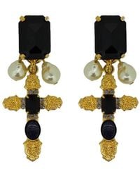 Vickisarge - The Cross Earrings - Lyst