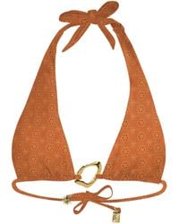 Blackbough Swim - Billie Halterneck Top Caramel Eyelet - Lyst