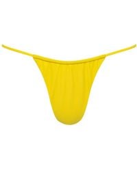 Playaluxe - Capri Ruched String Bikini Bottom - Lyst