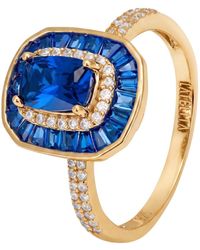 LÁTELITA London - Great Gatsby Sapphire Cocktail Ring - Lyst