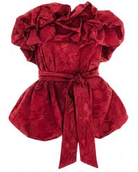 concept A trois - Coral Bustier Top With Rose Print - Lyst