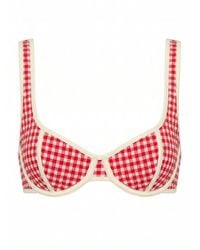 Montce - Micro Gingham Romy Binded Bikini Top - Lyst