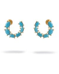 Ebru Jewelry - Breeze Stud Hoop Earrings - Lyst