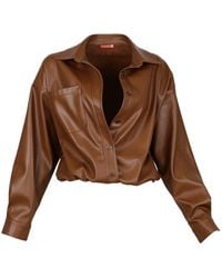 Lalipop Design - Long Sleeves Vegan Leather Shirt - Lyst