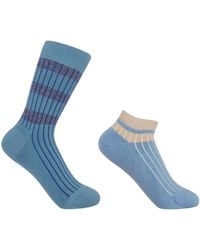 Peper Harow - Made in England - Old School Luxury Crew & Trainer Socks Bundle - Lyst
