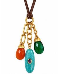 Persia Dona Jewelry - Happy Gems X Leather Cord Necklace - Lyst