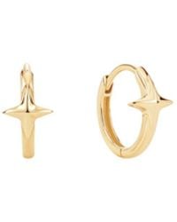 Vanhi - 14K Recycled Solid Star Huggie Earring - Lyst