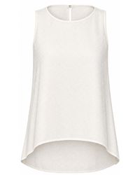 Silk and Bears - Ophelia Ivory Mist Draped Silk Shell Top - Lyst