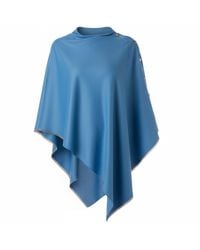 Franchetti Bond - Gisella Denim Button Poncho - Lyst