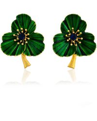 Milou Jewelry - Three-leafed Clover Earrings - Lyst