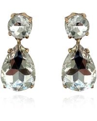 Michael Nash Jewelry - Neutrals Marina Large Pear-Faceted Crystal Drop Pierced Earrings - Lyst