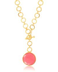 Lila Rasa - Blushing Crystal With Loop Chain & T Lock - Lyst