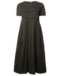 James Lakeland - Pin Tuck Pocket Midi Dress Military - Lyst