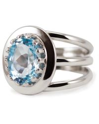 Vintouch Italy - Luccichio Sky Topaz Stacking Ring - Lyst