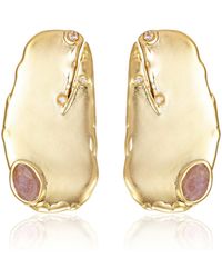 Rare Matters Jewelry - Organic Harmony Strawberry Quartz Earrings - Lyst