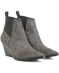 Rosamund Muir London - Felixa Speckled Calf Hair With Star Ankle Boots - Lyst