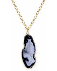 YAA YAA LONDON - 'Chunky And I Like It' Long Gemstone Pendant Necklace - Lyst