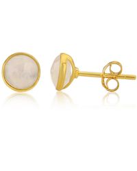Auree - Savanne Gold Vermeil & Moonstone Stud Earrings - Lyst