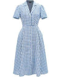 Smart and Joy - Retro Shirt Dress With Checked Print - Lyst