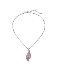 Modenaire - Fuchsia Crystal Floral Pendant Necklace - Lyst