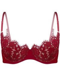MONIQUE MORIN LINGERIE - Frisson Scoop Demi Bra Bloodstone - Lyst