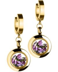 My Little Nature - Plated Earrings With Heather Flowers - Lyst