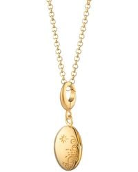 Lily Charmed - Plated Tiny Celestial Locket Necklace - Lyst