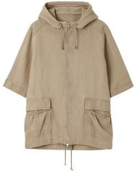 Conquista - Lightweight Hooded Utility Jacket With Front Zip & Pocket Detail - Lyst