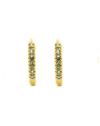 NASI SILVER - Adaya Huggie Hoops- Topaz - Lyst