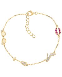 Diamonbliss - Marilyn Monroe Motif Station Bracelet - Lyst