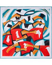 Otway & Orford - 'World Class Scrummage' Rugby Silk Pocket Square. Full-Size - Lyst