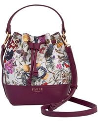 Fable England - X Natural History Museum Floral Engravings Bucket Bag - Lyst