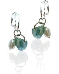 Bio-Trimmings - Galton Trio Pearl Hoop Earrings - Lyst