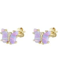 KAMARIA - Opal Butterfly Stud Earrings - Lyst