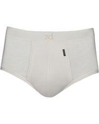 Zd - Zero Defects - Neutrals Saturno Fly Front Brief – Natural Comfort Soy Fiber - Lyst