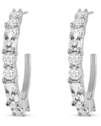 Clemence Wren - Illumina Gemstone Hoop Earrings - Lyst