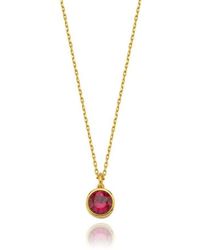LINYA JEWELLERY - Cosmic Chain Zodiac Necklace Birthstone - Lyst