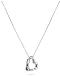 Lulu and Boo Jewellery - Small Molten Heart Solid Sterling Necklace - Lyst