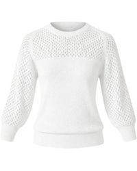 SACHA DRAKE - Three Quarter Sleeve Ripple Knit Top - Lyst