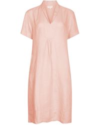 NoLoGo-chic - Elodie Short Sleeve Midi Dress Linen - Lyst