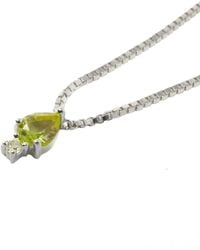 NASI SILVER - Pear Atarah Necklace- Peridot & Topaz - Lyst